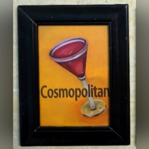 Vintage Cocktail Art Reprints in Wood Frames, Set Of 4 - Picture 8 of 9